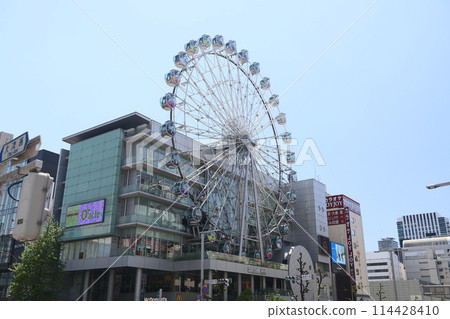 Nagoya City Sakae Ferris wheel TV tower Chunichi Building Oasis 21 114428410
