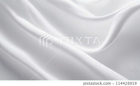 Elegant white silk fabric Elegant white silk fabric 114428919