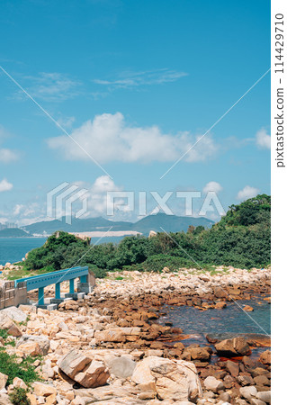 Shek O beach Lovers Bridge and Tai Tau Chau trail in Hong Kong 114429710