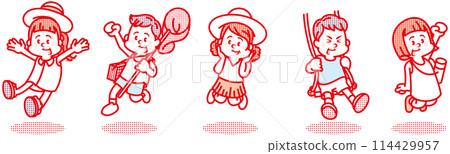 Summer kids illustration Summer kids illustration 114429957