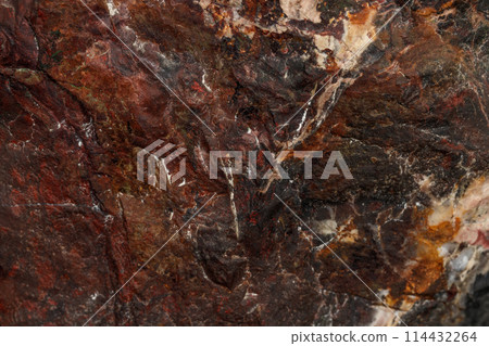 macro stone mineral jasper on black background 114432264