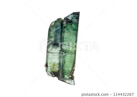 Macro stone Vivianite mineral on white background Macro stone Vivianite mineral on white background 114432267