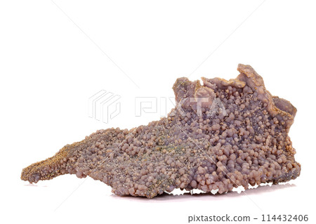 Macro stone cobalt calcite mineral on white background 114432406