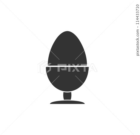 Egg On Stand icon flat 114433710