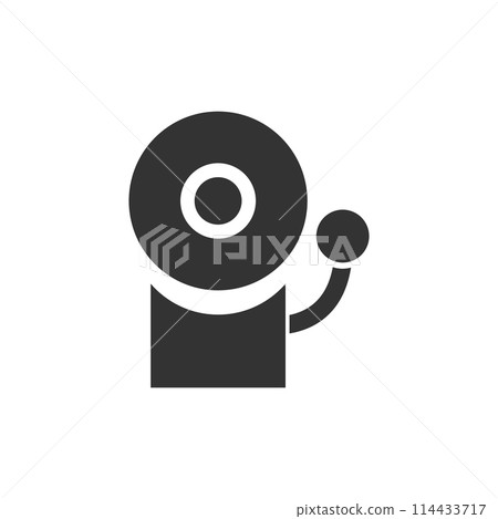 Fire alarm icon flat Fire alarm icon flat 114433717