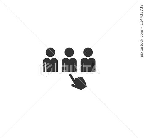 Recruitment icon flat 114433738