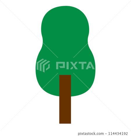 Vector illustration of a cute deformed tree Vector illustration of a cute deformed tree 114434192