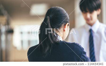 High school student's man and woman High school student's man and woman 114434341