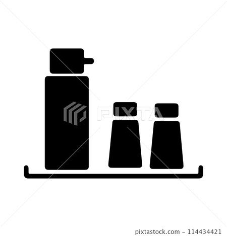 Seasoning set image monochrome icon illustration Seasoning set image monochrome icon illustration 114434421