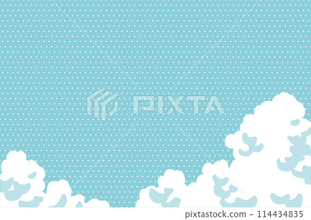 Pop summer blue sky and clouds background material 114434835
