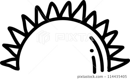 Set of hand drawn sun icons. Doodle style 114435405