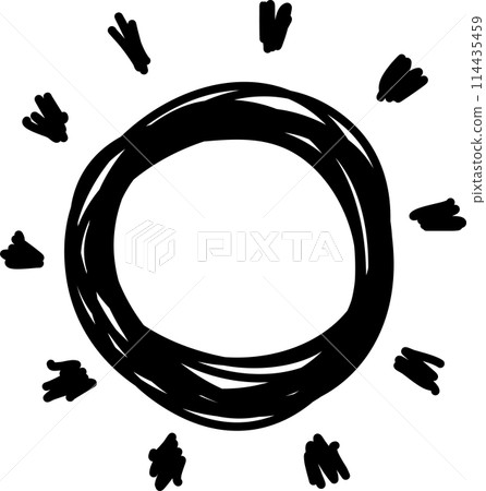 Set of hand drawn sun icons. Doodle style 114435459