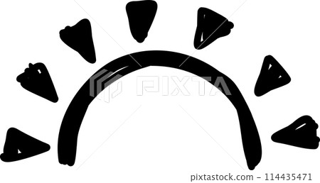 Set of hand drawn sun icons. Doodle style 114435471