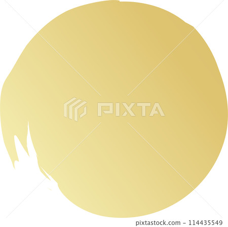 Set of gold different round brush. Design elements 114435549