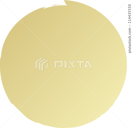 Set of gold different round brush. Design elements Set of gold different round brush. Design elements 114435550