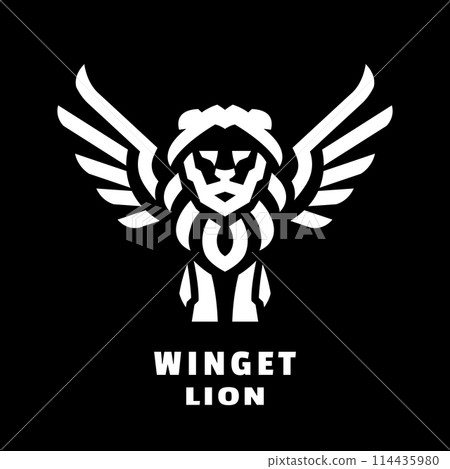 Winged lion logo. Winged lion logo. 114435980