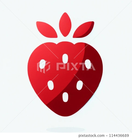 Strawberry simple illustration 114436689