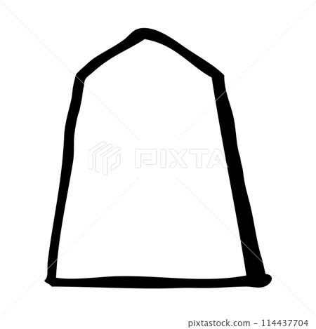 Hand-drawn shogi pieces, plain, black and white Hand-drawn shogi pieces, plain, black and white 114437704