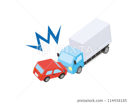 貨車與轎車迎面相撞交通事故 貨車與轎車迎面相撞交通事故 114438185