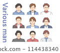 Collection of business icons for men in their 20s and 30s 114438340