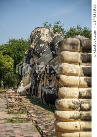 THAILAND AYUTTHAYA WAT LOKAYASUTHARAM THAILAND AYUTTHAYA WAT LOKAYASUTHARAM 114438919
