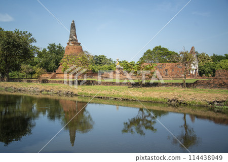 THAILAND AYUTTHAYA WAT WORACHETTHARAM THAILAND AYUTTHAYA WAT WORACHETTHARAM 114438949