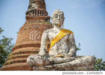 THAILAND AYUTTHAYA WAT WORACHETTHARAM THAILAND AYUTTHAYA WAT WORACHETTHARAM 114438974