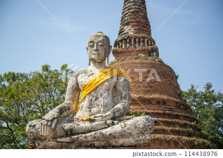 THAILAND AYUTTHAYA WAT WORACHETTHARAM THAILAND AYUTTHAYA WAT WORACHETTHARAM 114438976