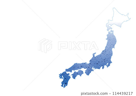 Droplets cut out from the Japanese archipelago - Image of the rainy season 114439217