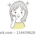 插畫素材：臉部沒有問題的女人 114439628