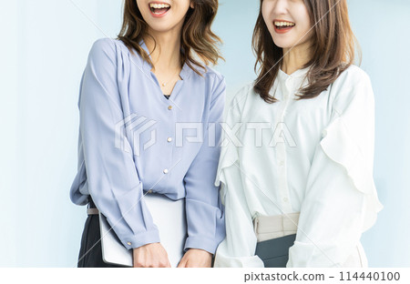 兩位友好女商人的團隊合作形象 114440100
