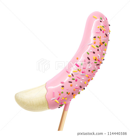 Chocolate banana illustration realistic Chocolate banana illustration realistic 114440386