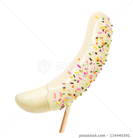 巧克力香蕉插畫現實 114440391