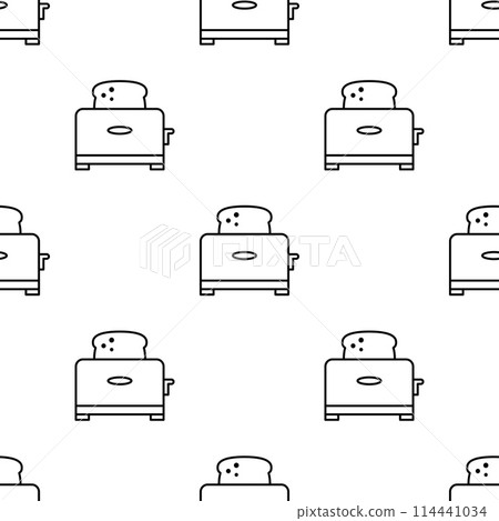 Toaster seamless pattern. Kitchen Household appliances. 114441034