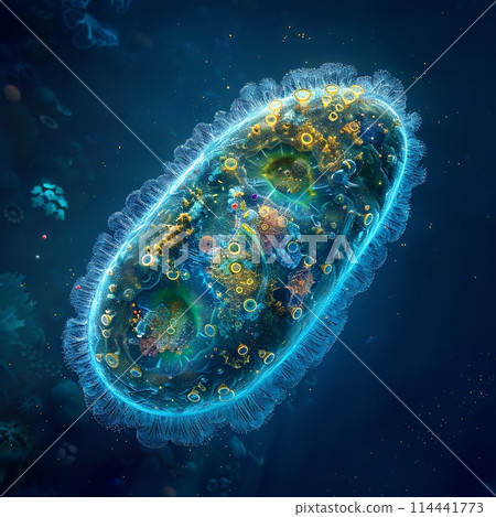 Enchanted Underwater Petals: Flowers Luminous Dance with Bubbles 114441773