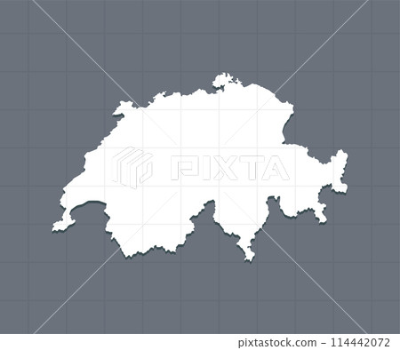 Vector map Switzerland, template outline country Vector map Switzerland, template outline country 114442072