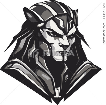 Pharaoh man emblem logo template. Print, tattoo illustration of pharaoh Pharaoh man emblem logo template. Print, tattoo illustration of pharaoh 114442120