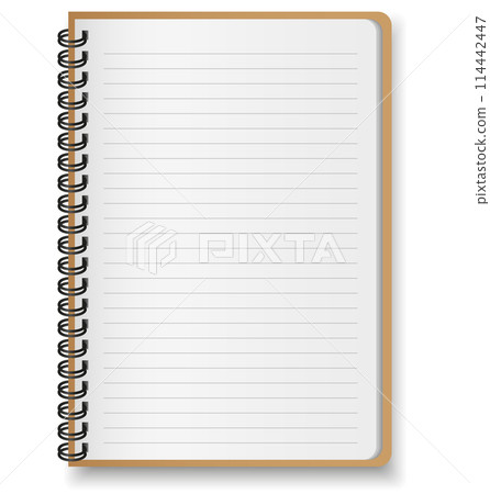 Paper notebook vector Paper notebook vector 114442447