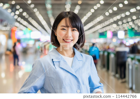 Airport ground staff woman_1 Airport ground staff woman_1 114442766