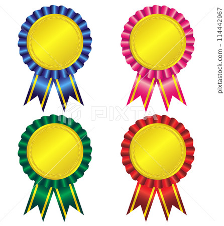 Set of award ribbon vector 114442967