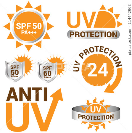 Set of UV Sun Protection and anti uv vector 114442968