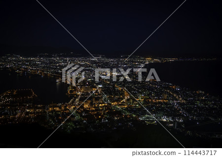 Hakodate night view of Hokkaido _ superb scenery Hakodate night view of Hokkaido _ superb scenery 114443717