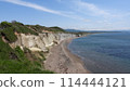 從北海道乙部町瀦瀨海岸（白弗拉海岸）展望台眺望的景色 114444121