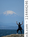 湘南之海向富士山的萬歲 114444246