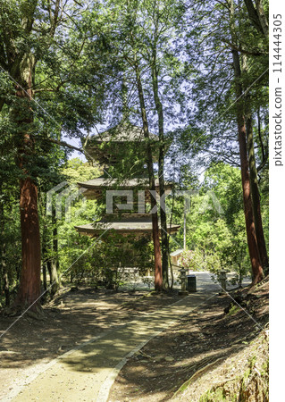 Honzanji Temple, Three-story Pagoda, Misaki Town, Okayama Prefecture 114444305