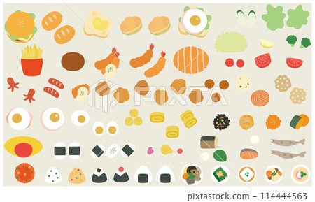 Side dish illustration set (color) 114444563