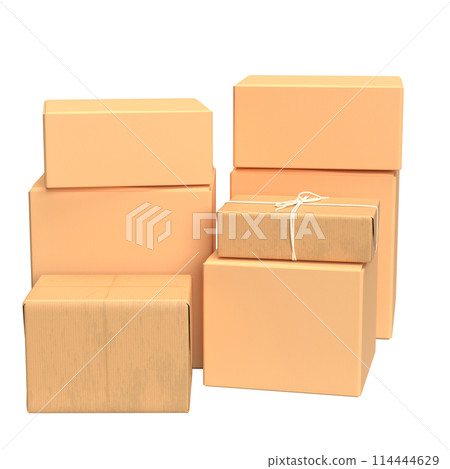 The cardboard box for shipping or cargo concept 3d rendering. The cardboard box for shipping or cargo concept 3d rendering. 114444629