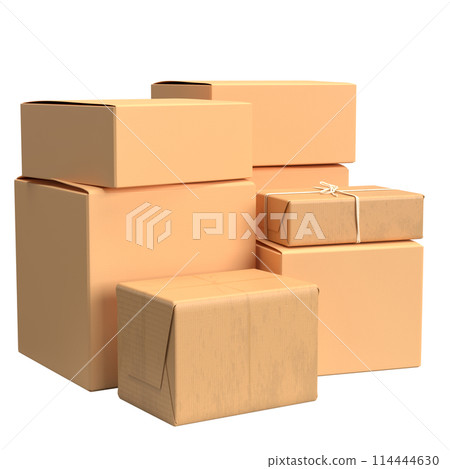 The cardboard box for shipping or cargo concept 3d rendering. 114444630