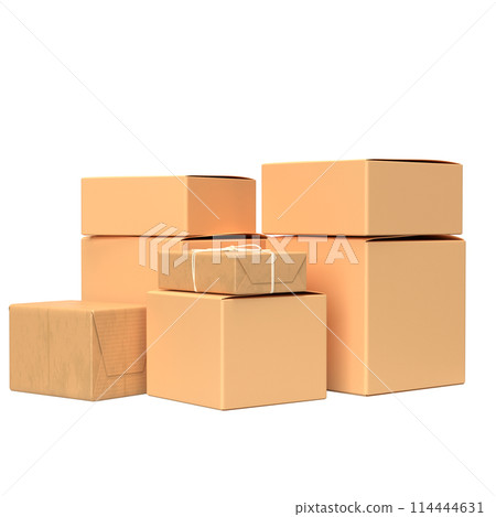 The cardboard box for shipping or cargo concept 3d rendering. The cardboard box for shipping or cargo concept 3d rendering. 114444631