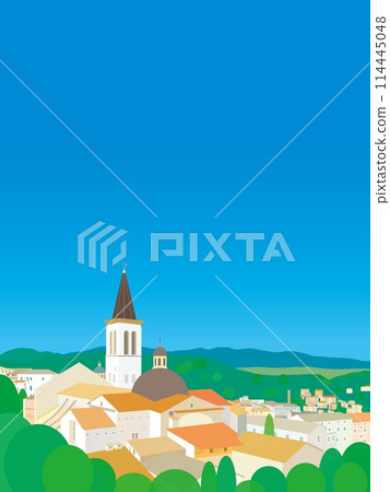 Spoleto Umbria Italy Summer landscape Spoleto Umbria Italy Summer landscape 114445048